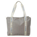 CHANEL Tote Bag Nylon Gray Silver CC Auth bs29478-2