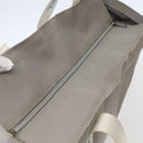 CHANEL Tote Bag Nylon Gray Silver CC Auth bs29478-6