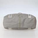 CHANEL Tote Bag Nylon Gray Silver CC Auth bs29478-5