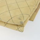 CHANEL Matelasse Chain Shoulder Bag Suede Beige gold CC Auth bs29483-16