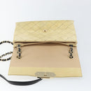 CHANEL Matelasse Chain Shoulder Bag Suede Beige gold CC Auth bs29483-10
