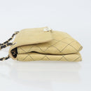 CHANEL Matelasse Chain Shoulder Bag Suede Beige gold CC Auth bs29483-4