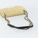 CHANEL Matelasse Chain Shoulder Bag Suede Beige gold CC Auth bs29483-7