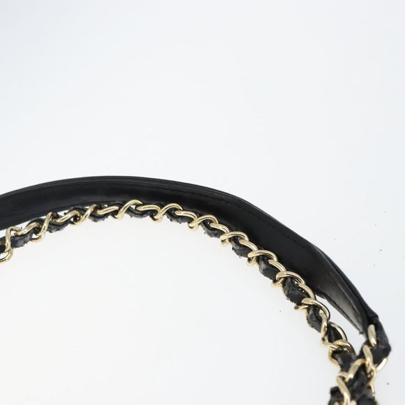 CHANEL Matelasse Chain Shoulder Bag Suede Beige gold CC Auth bs29483