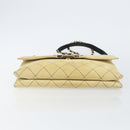 CHANEL Matelasse Chain Shoulder Bag Suede Beige gold CC Auth bs29483-5