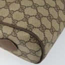 GUCCI GG Supreme Web Sherry Line Shoulder Bag PVC Beige Gold Red Auth bs29489-17