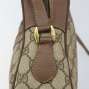 GUCCI GG Supreme Web Sherry Line Shoulder Bag PVC Beige Gold Red Auth bs29489-9