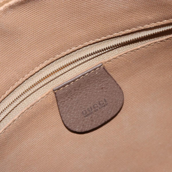 GUCCI GG Supreme Web Sherry Line Shoulder Bag PVC Beige Gold Red Auth bs29489