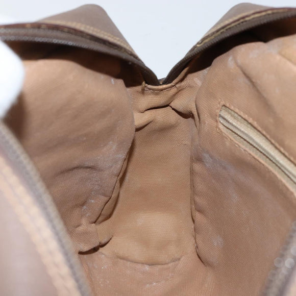 GUCCI GG Supreme Web Sherry Line Shoulder Bag PVC Beige Gold Red Auth bs29489