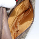 GUCCI GG Supreme Web Sherry Line Shoulder Bag PVC Beige Gold Red Auth bs29489-23