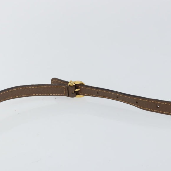 GUCCI GG Supreme Web Sherry Line Shoulder Bag PVC Beige Gold Red Auth bs29489