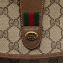 GUCCI GG Supreme Web Sherry Line Clutch Bag PVC Beige Red 89 01 030 Auth bs29490-12