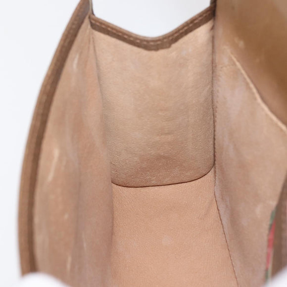 GUCCI GG Supreme Web Sherry Line Clutch Bag PVC Beige Red 89 01 030 Auth bs29490