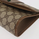 GUCCI GG Supreme Web Sherry Line Clutch Bag PVC Beige Red 89 01 030 Auth bs29490-8