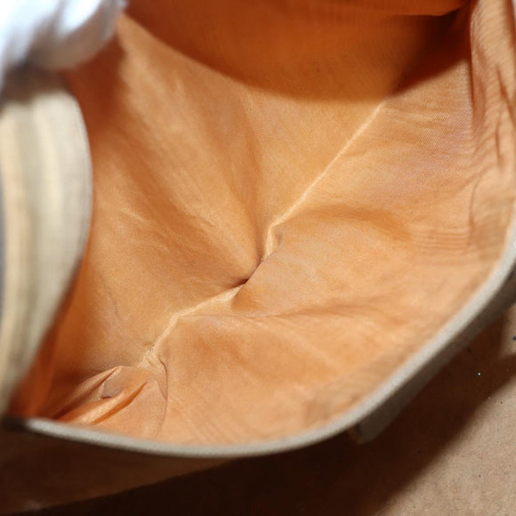 GUCCI GG Supreme Web Sherry Line Bag PVC Beige Gold 111 02 007 Auth bs29491