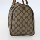 GUCCI GG Supreme Web Sherry Line Bag PVC Beige Gold 111 02 007 Auth bs29491-4