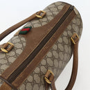GUCCI GG Supreme Web Sherry Line Bag PVC Beige Gold 111 02 007 Auth bs29491-6