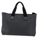 GUCCI GG Supreme Tote Bag PVC Leather 2way Black 162785 Auth bs29492-13