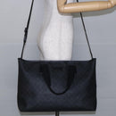 GUCCI GG Supreme Tote Bag PVC Leather 2way Black 162785 Auth bs29492-24