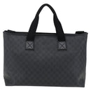 GUCCI GG Supreme Tote Bag PVC Leather 2way Black 162785 Auth bs29492-2