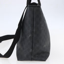 GUCCI GG Supreme Tote Bag PVC Leather 2way Black 162785 Auth bs29492-4