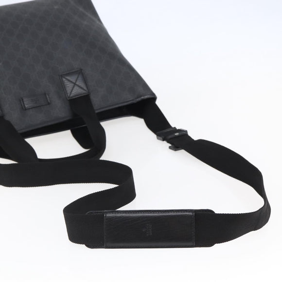 GUCCI GG Supreme Tote Bag PVC Leather 2way Black 162785 Auth bs29492