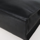 Gianni Versace Chain Tote Bag Leather Black Gold Auth bs29493-9