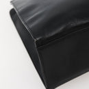 Gianni Versace Chain Tote Bag Leather Black Gold Auth bs29493-14