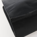 Gianni Versace Chain Tote Bag Leather Black Gold Auth bs29493-16