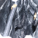 Gianni Versace Chain Tote Bag Leather Black Gold Auth bs29493-20