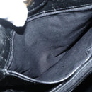 Gianni Versace Chain Tote Bag Leather Black Gold Auth bs29493-21