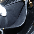 Gianni Versace Chain Tote Bag Leather Black Gold Auth bs29493-22