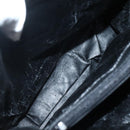 Gianni Versace Chain Tote Bag Leather Black Gold Auth bs29493-12