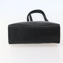 Gianni Versace Chain Tote Bag Leather Black Gold Auth bs29493-5