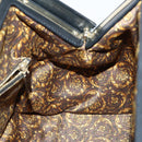 Gianni Versace Hand Bag Leather 2way Black Gold Auth bs29494-21