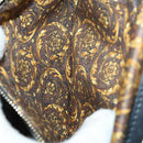 Gianni Versace Hand Bag Leather 2way Black Gold Auth bs29494-23