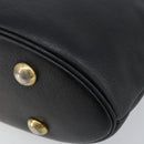 SAINT LAURENT Tote Bag Leather Black Gold Auth bs29495-15