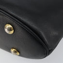 SAINT LAURENT Tote Bag Leather Black Gold Auth bs29495-17