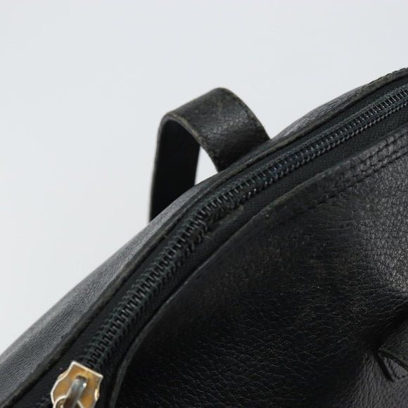 SAINT LAURENT Tote Bag Leather Black Gold Auth bs29495