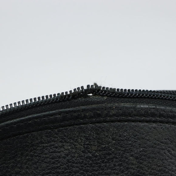 SAINT LAURENT Tote Bag Leather Black Gold Auth bs29495