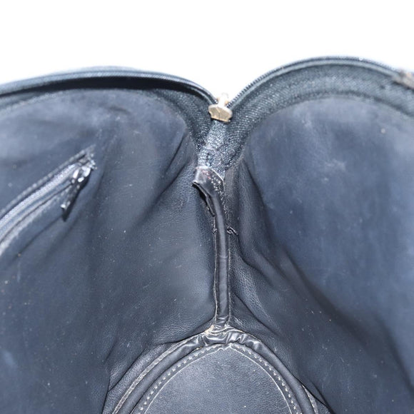 SAINT LAURENT Tote Bag Leather Black Gold Auth bs29495