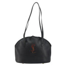 SAINT LAURENT Tote Bag Leather Black Gold Auth bs29495-13
