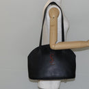 SAINT LAURENT Tote Bag Leather Black Gold Auth bs29495-22