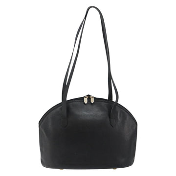 SAINT LAURENT Tote Bag Leather Black Gold Auth bs29495 - 0