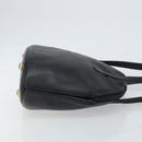 SAINT LAURENT Tote Bag Leather Black Gold Auth bs29495-3