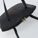 SAINT LAURENT Tote Bag Leather Black Gold Auth bs29495-6