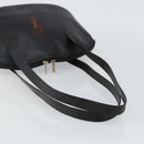 SAINT LAURENT Tote Bag Leather Black Gold Auth bs29495-7