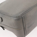 PRADA Shoulder Bag Leather Gray Gold Auth bs29496-14