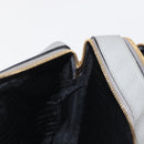 PRADA Shoulder Bag Leather Gray Gold Auth bs29496-19