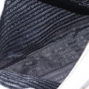 PRADA Shoulder Bag Leather Gray Gold Auth bs29496-21